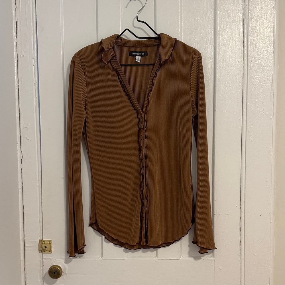Urban Outfitters Brown Button Down Shirt